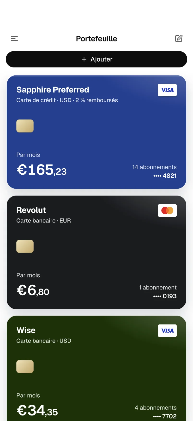 Portefeuille : moyens de paiement et autonomie des soldes